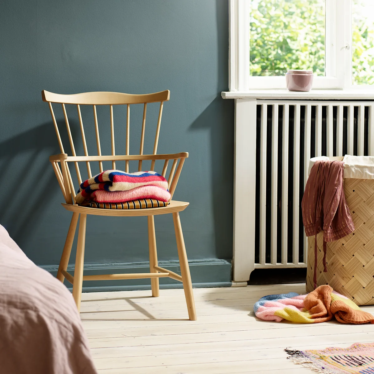 FDB Møbler J52B J52B - Chair - Beech - Brick Red