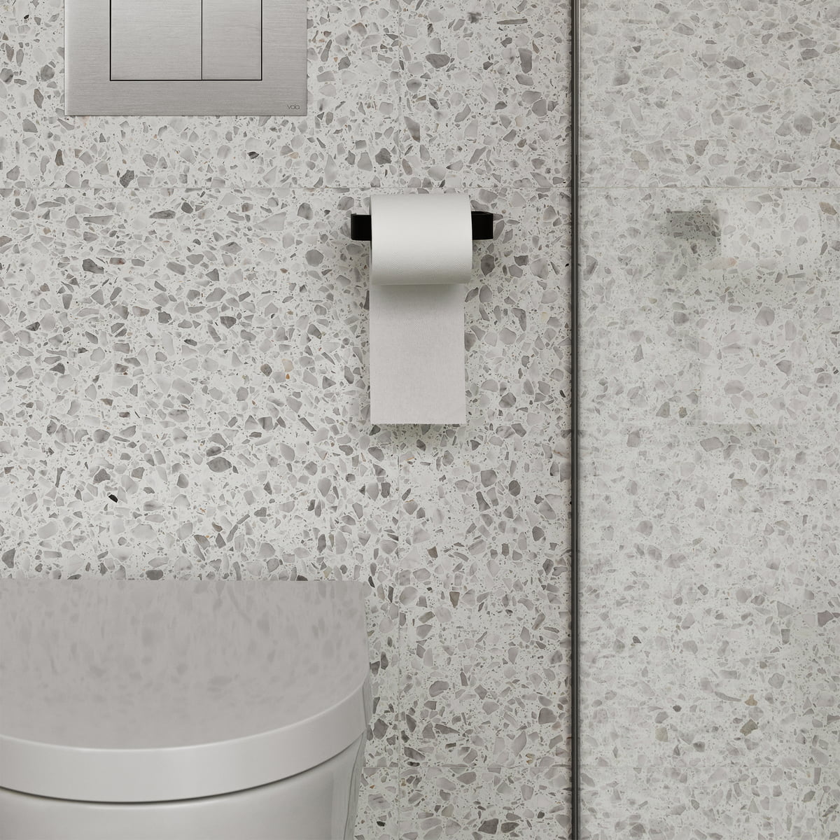 Design Toilettenpapierhalter Klopapierhalter Papierhalter Futura schwarz 02963