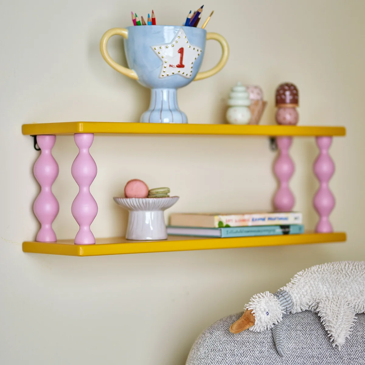 Bloomingville Mini - Bibiola Wandregal, 60 cm, gelb
