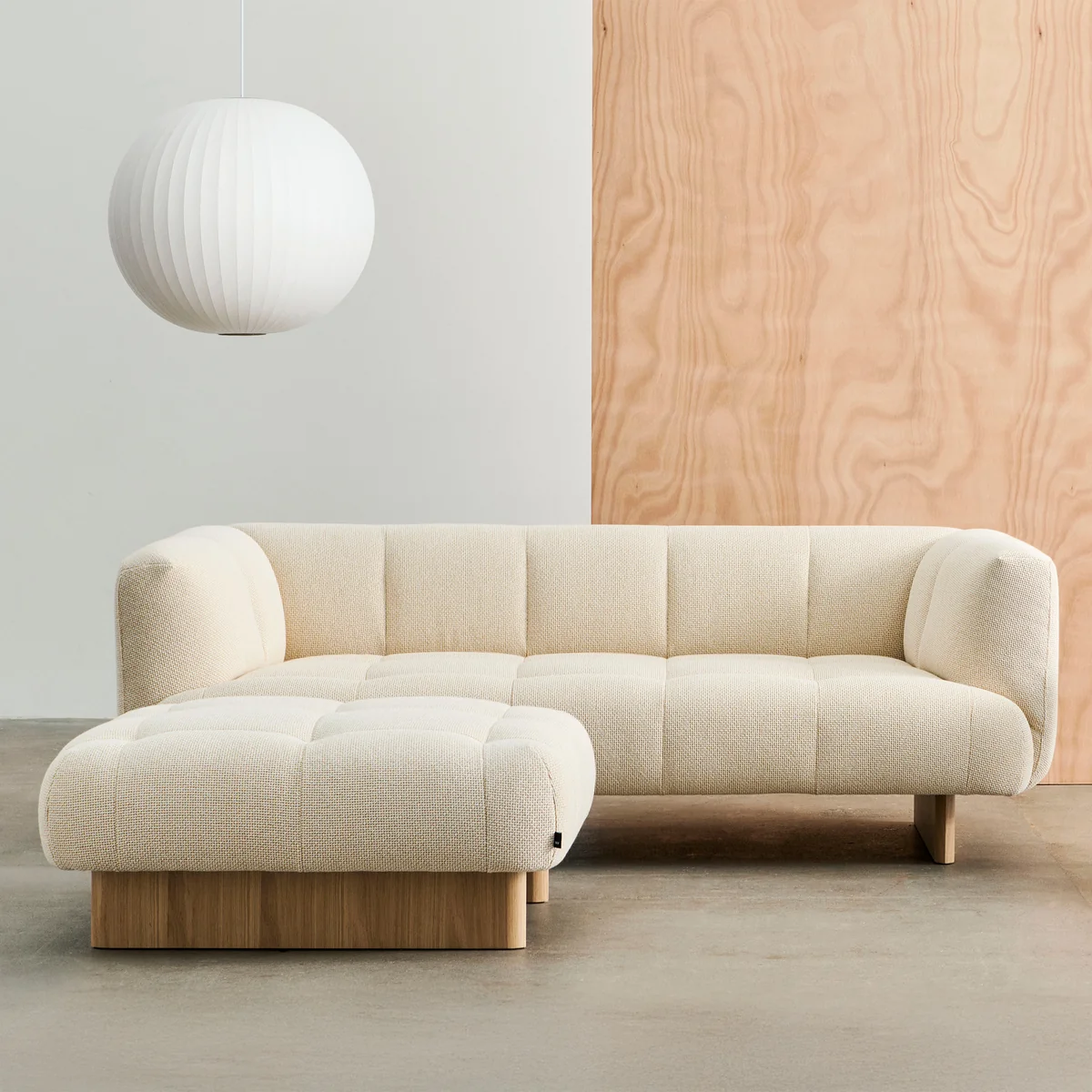 HAY - Quilton Lift Ottoman, Eiche / ocre white (Tartaglia 857)