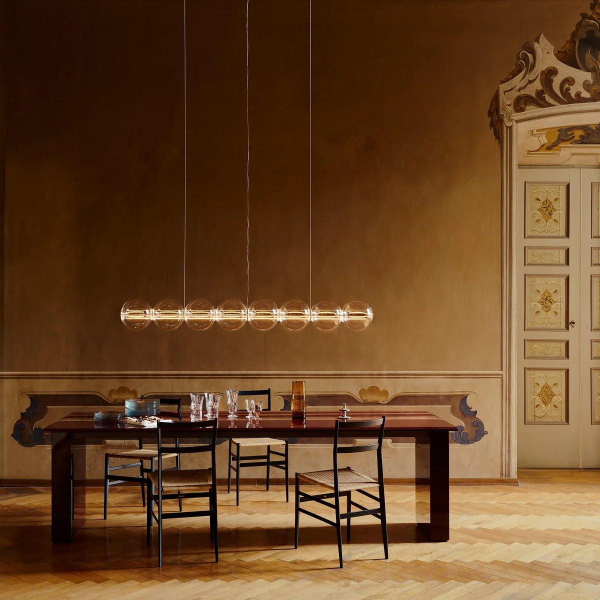 Flos - Luce Sferica S1 LED Pendelleuchte, transparent