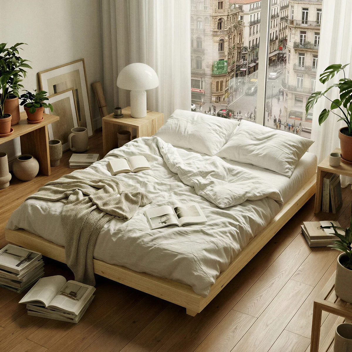 Karup Design - Dock Bettgestell mit Lattenrost, 120 x 200 cm, Kiefer klar lackiert