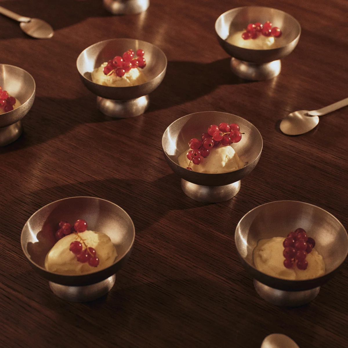 Ferm Living - Tumbled Dessertschale, Edelstahl