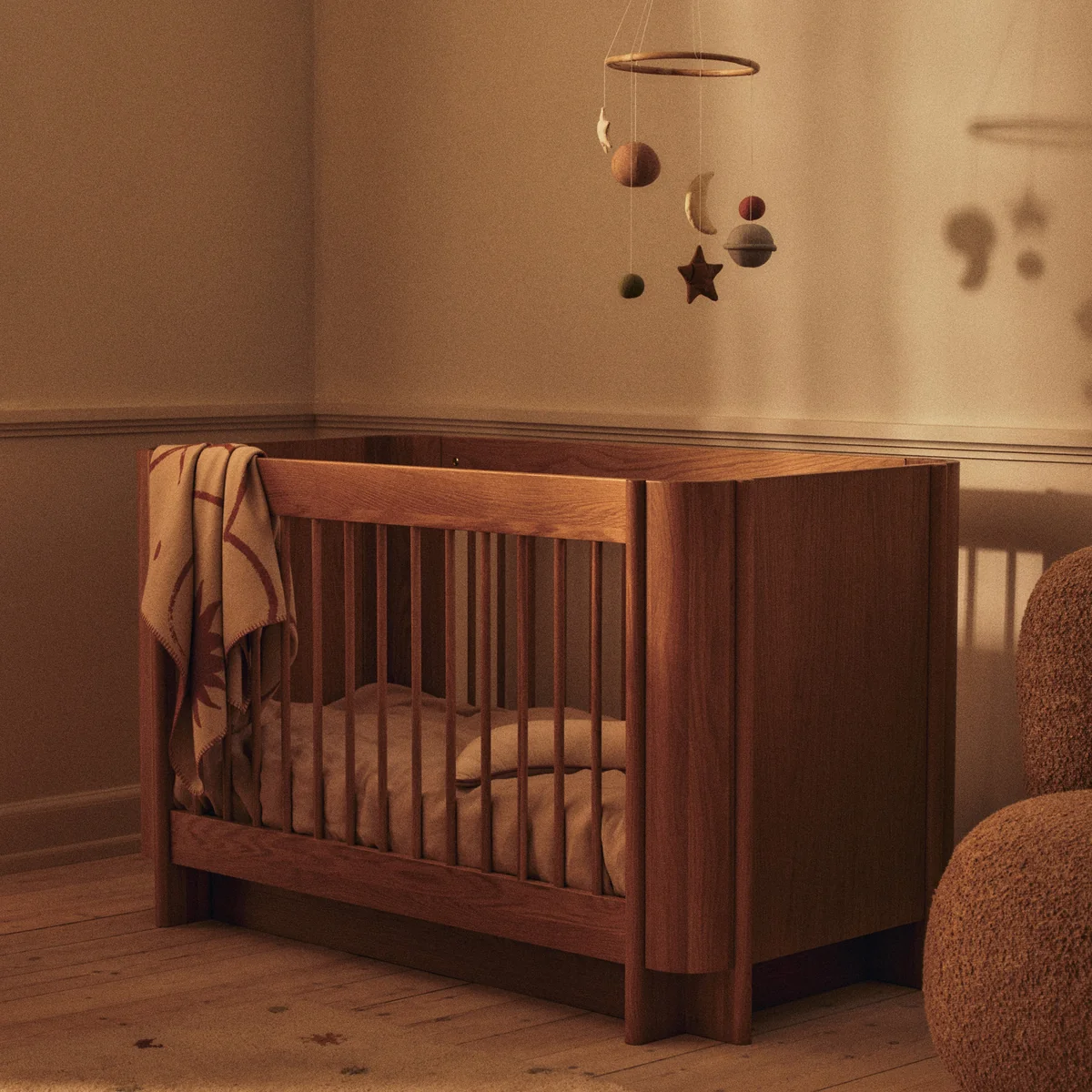 Ferm Living - Tilu Babybett, 68 x 129 cm, Eiche natur
