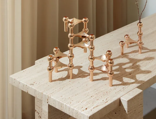 Stoff Nagel - Kerzenhalter