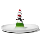 A di Alessi - Gebäckplatte Weihnachtsmann auf Ski