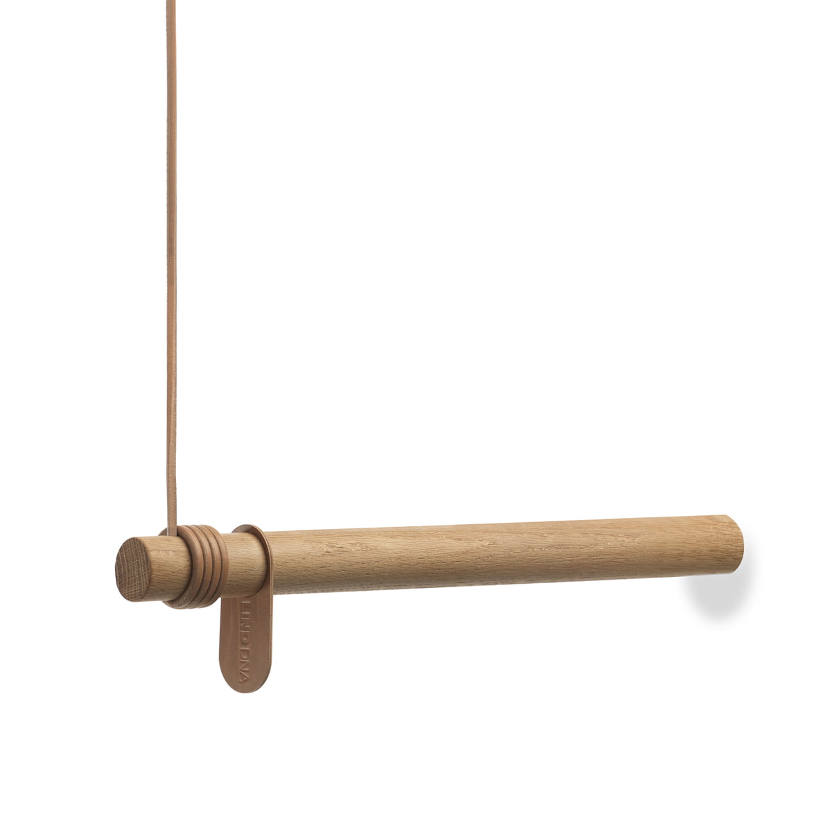 Lind DNA – Wall Swing Wandgarderobe 50 cm, Eiche natur / Leder natur