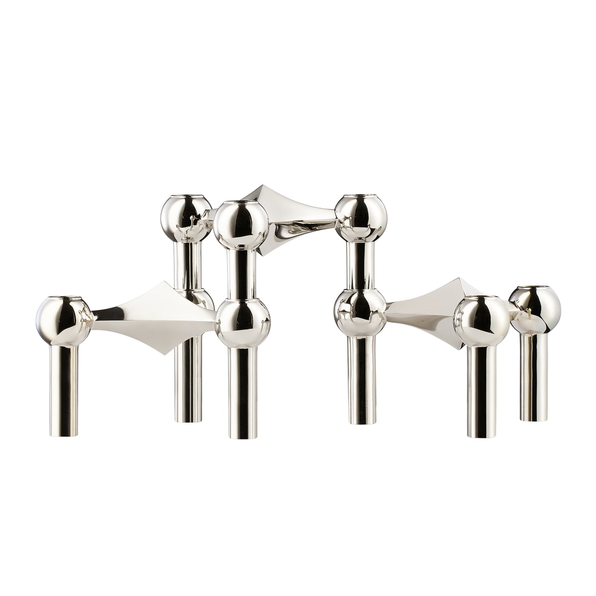 Stoff Nagel – Kerzenhalter, Chrom (3er-Set)