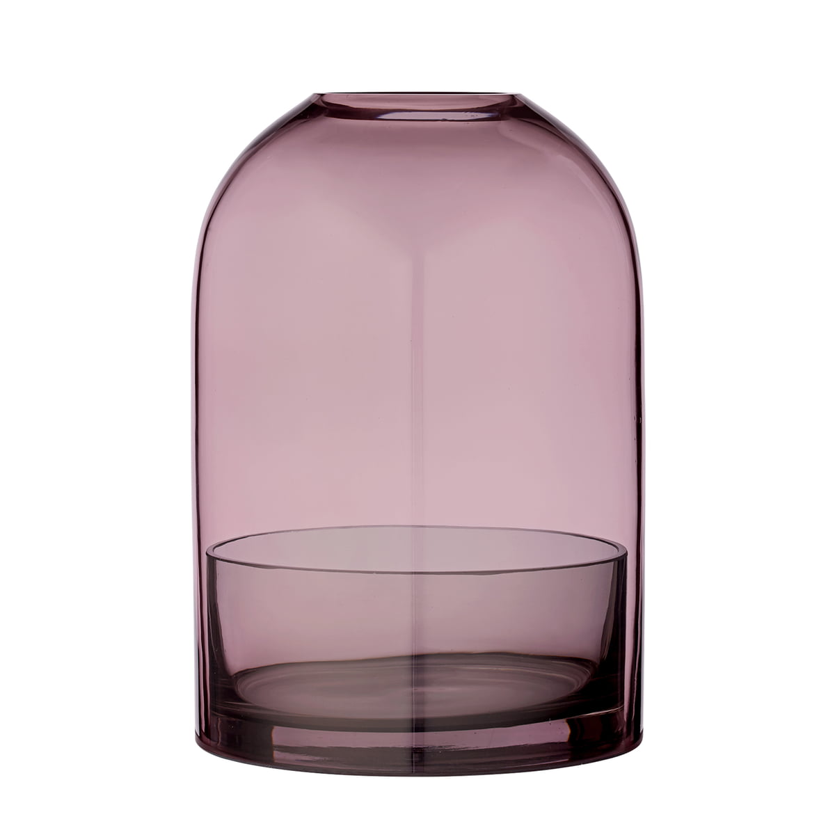 AYTM – Tota Windlicht, Ø 16,2 x H 23 cm, schwarz / rose