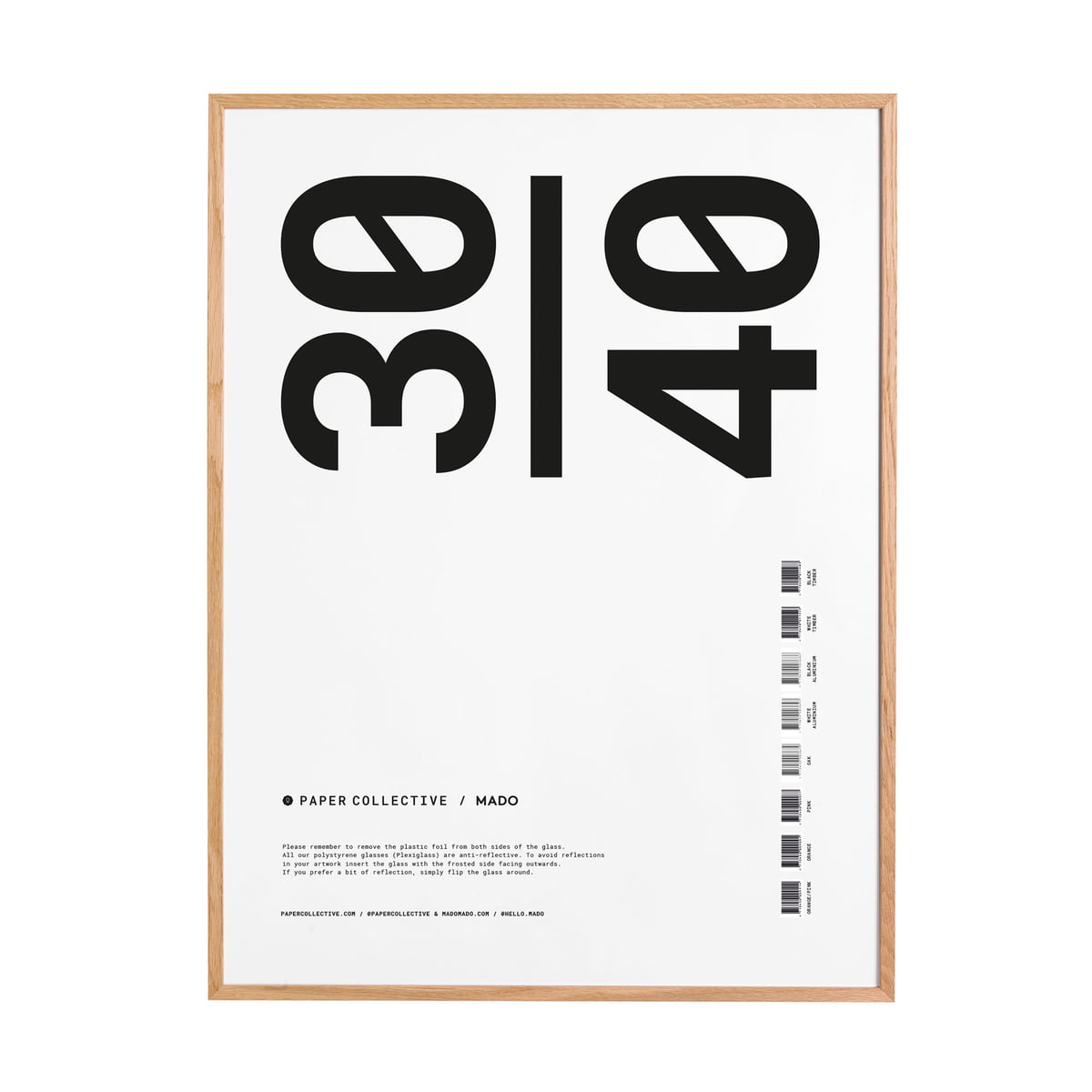 Paper Collective – Bilderrahmen 30 x 40 cm, Eiche