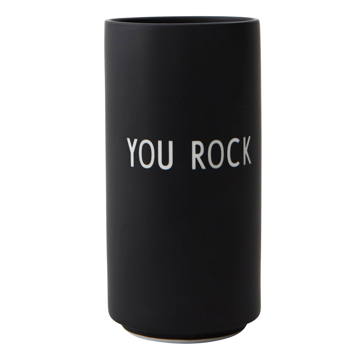 Design Letters – AJ Favourite Porzellan Vase, You Rock / schwarz