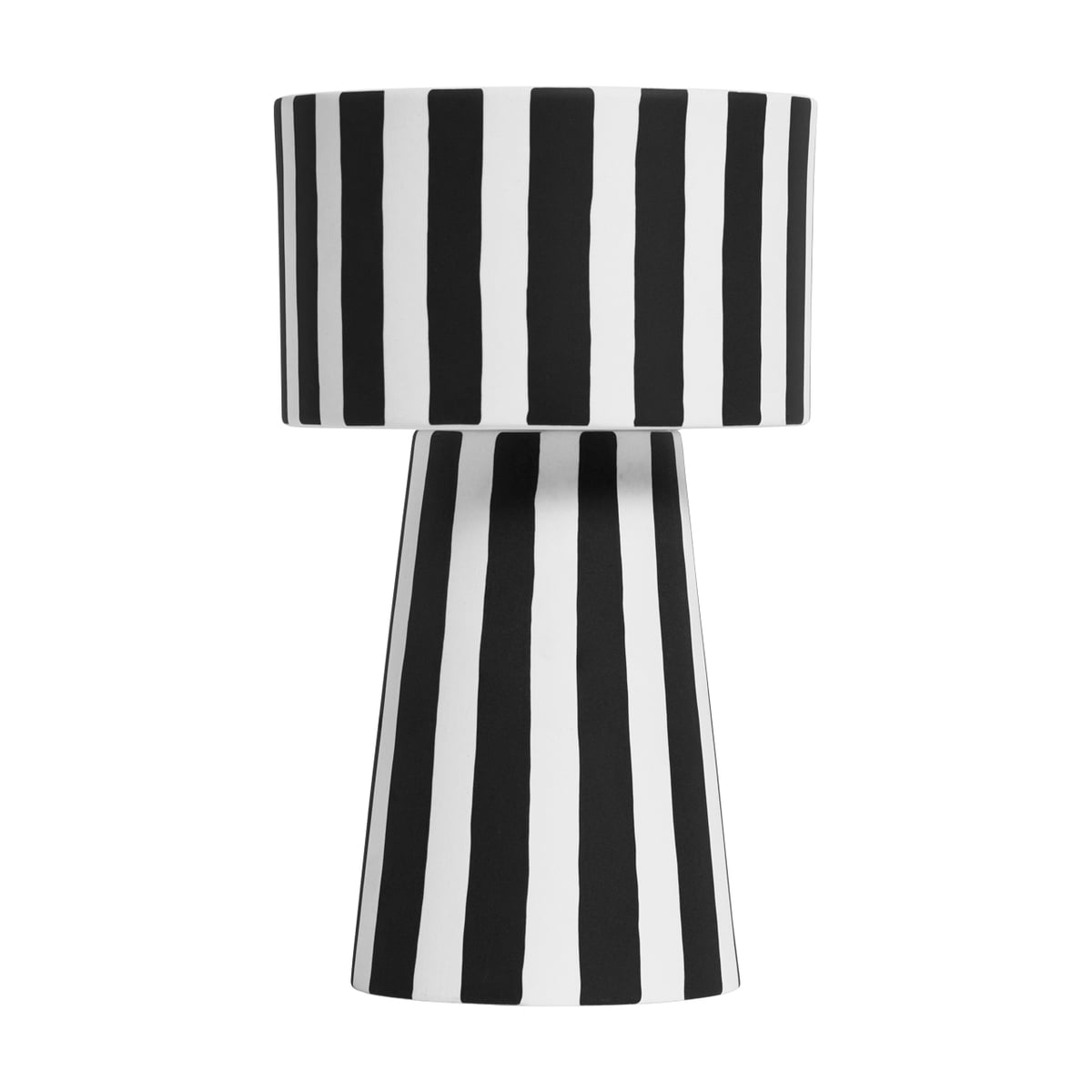 OYOY – Toppu Übertopf Ø 15 x H 24 cm, schwarz / weiß
