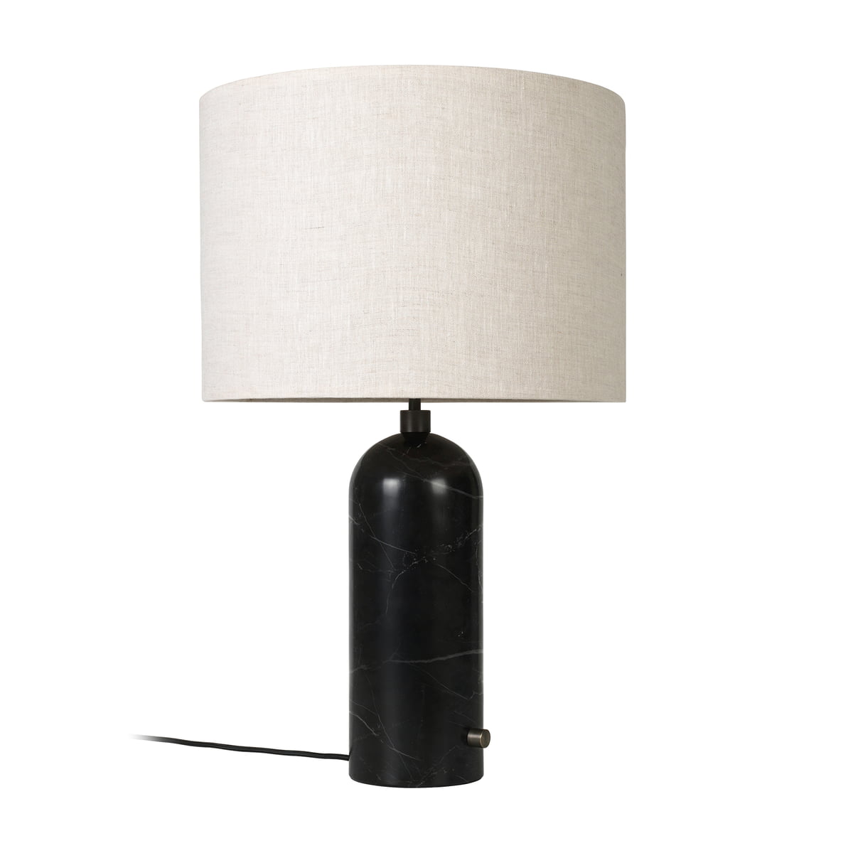 GUBI – Gravity Tischleuchte Large, Canvas / Marmor schwarz