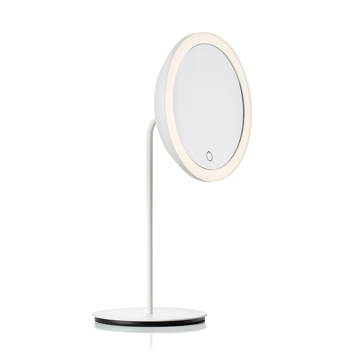 Zone Denmark – Kosmetikspiegel mit 5-fach Vergrößerung und LED-Beleuchtung, Ø 18 cm, weiß