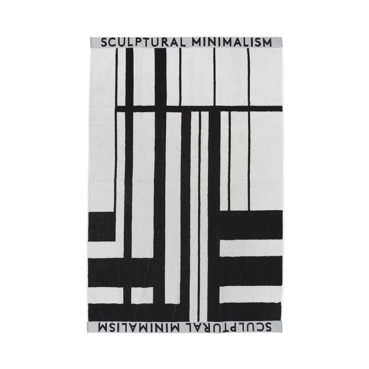 Kristina Dam Studio – Minimal Handtuch, 100 x 150 cm, schwarz / off-white