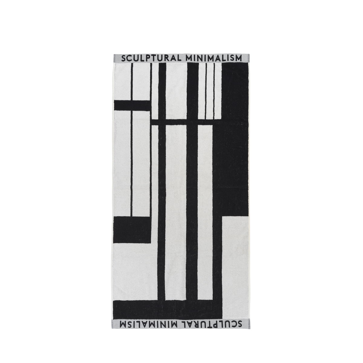 Kristina Dam Studio – Minimal Handtuch, 70 x 140 cm, schwarz / off-white