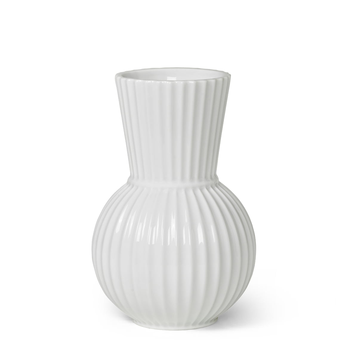 Lyngby Porcelæn – Lyngby Tura Vase, H 18 cm, weiß
