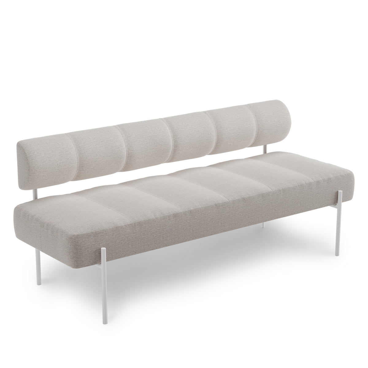 Northern – Daybe Dining Sofa, weiß / hellgrau (Kvadrat Brusvik 02)