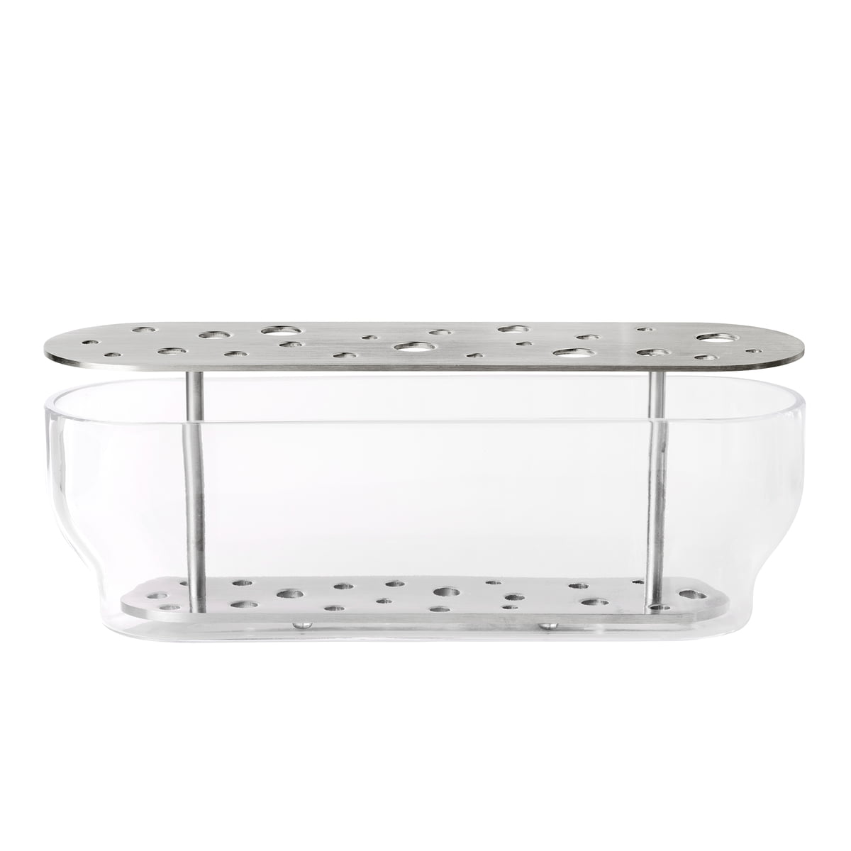 Fritz Hansen – Ikebana Vase Long, Edelstahl / Glas