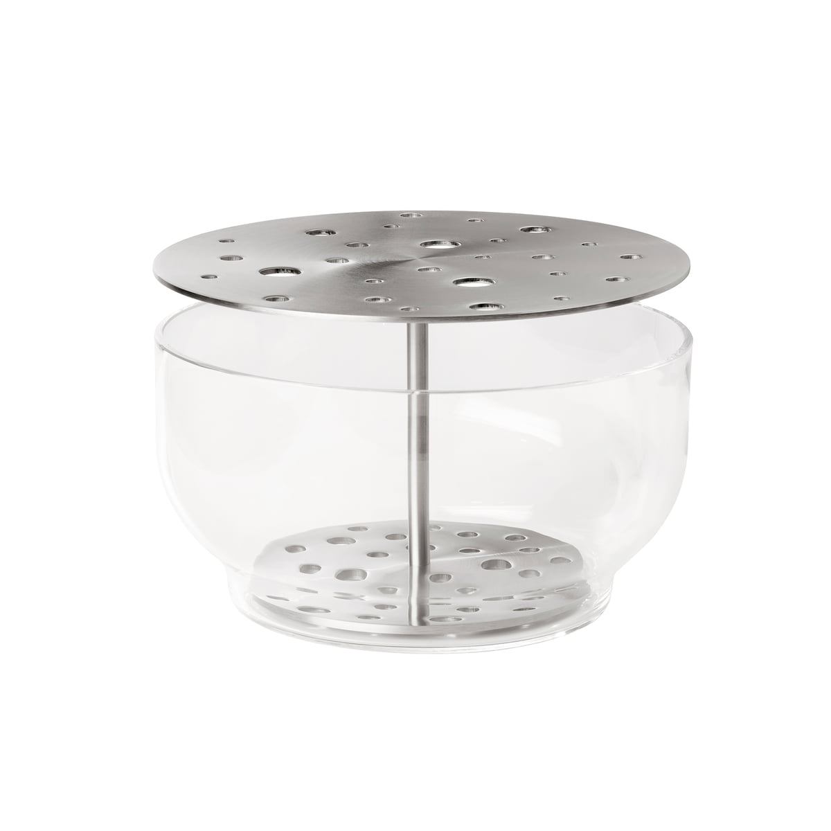 Fritz Hansen – Ikebana Vase Large, Edelstahl / Glas