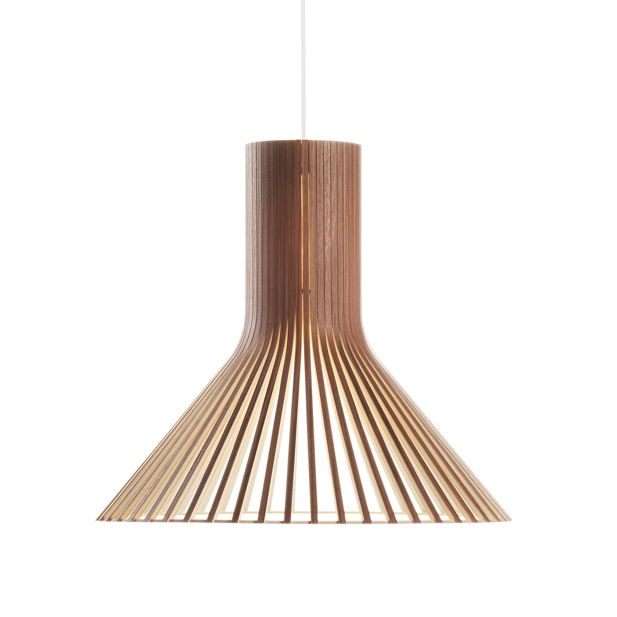 Secto – Puncto 4203 Pendelleuchte, Ø 45 x H 40 cm, Walnuss