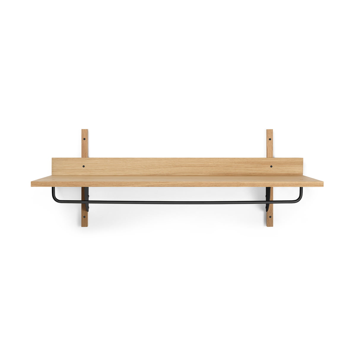 Ferm Living – Sector Wandgarderobe, Eiche / Messing schwarz
