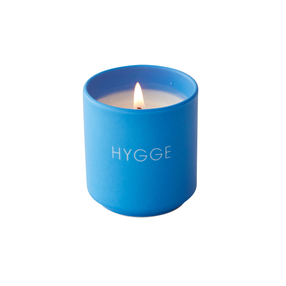 Design Letters – Duftkerze klein, Hygge / kobaltblau