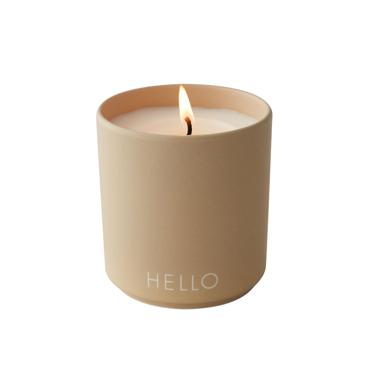 Design Letters – Duftkerze, Hello / beige