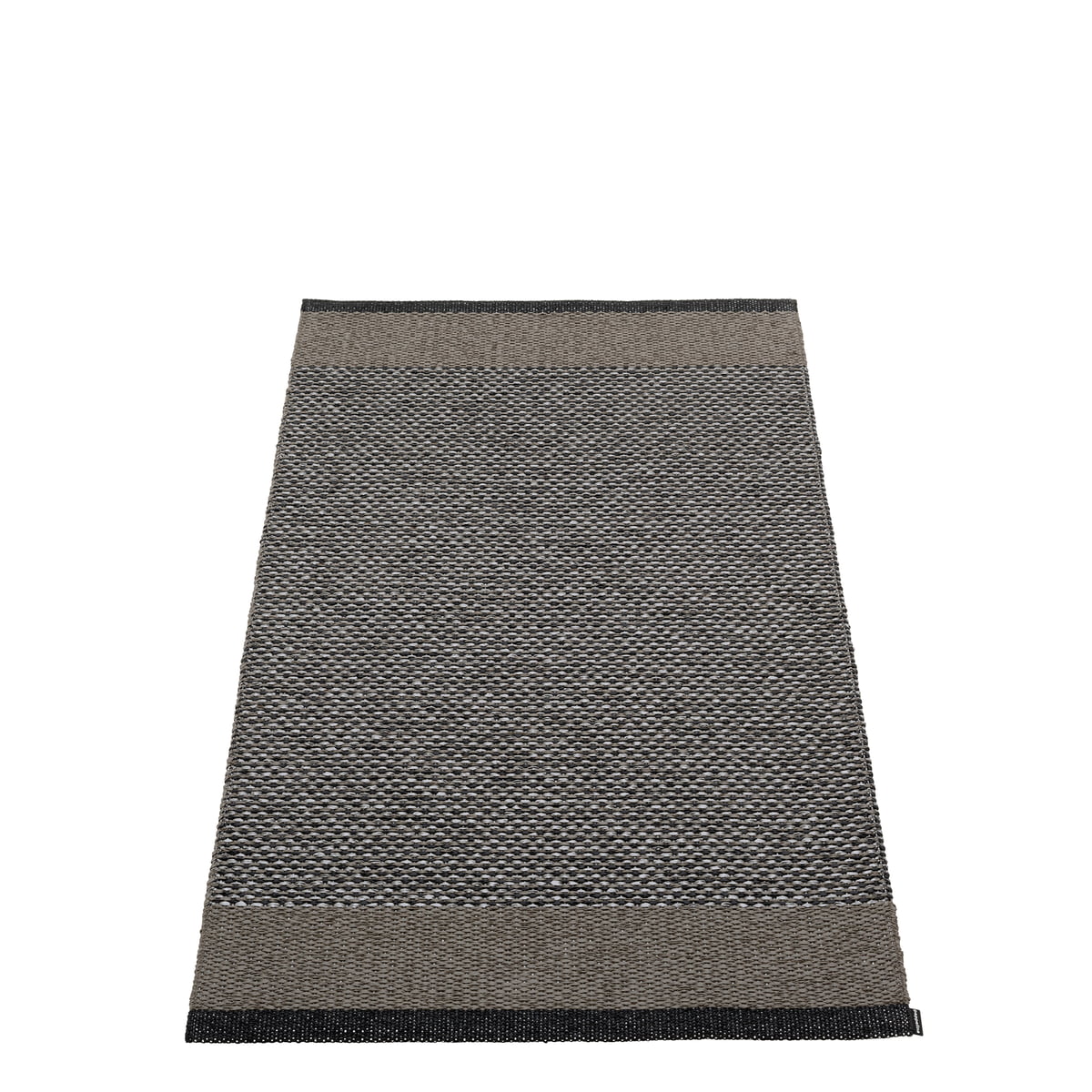 Pappelina – Edit Teppich, 70 x 120 cm, black / charcoal / granit metallic