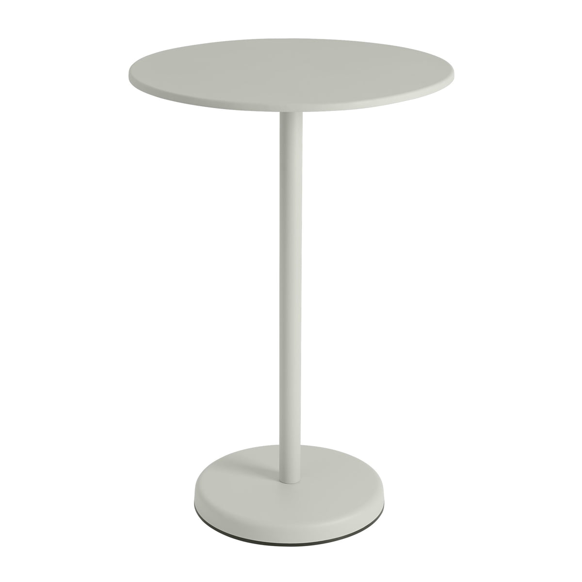 Muuto – Linear Steel Bistrotisch Outdoor, Ø 70 x H 105 cm, grau