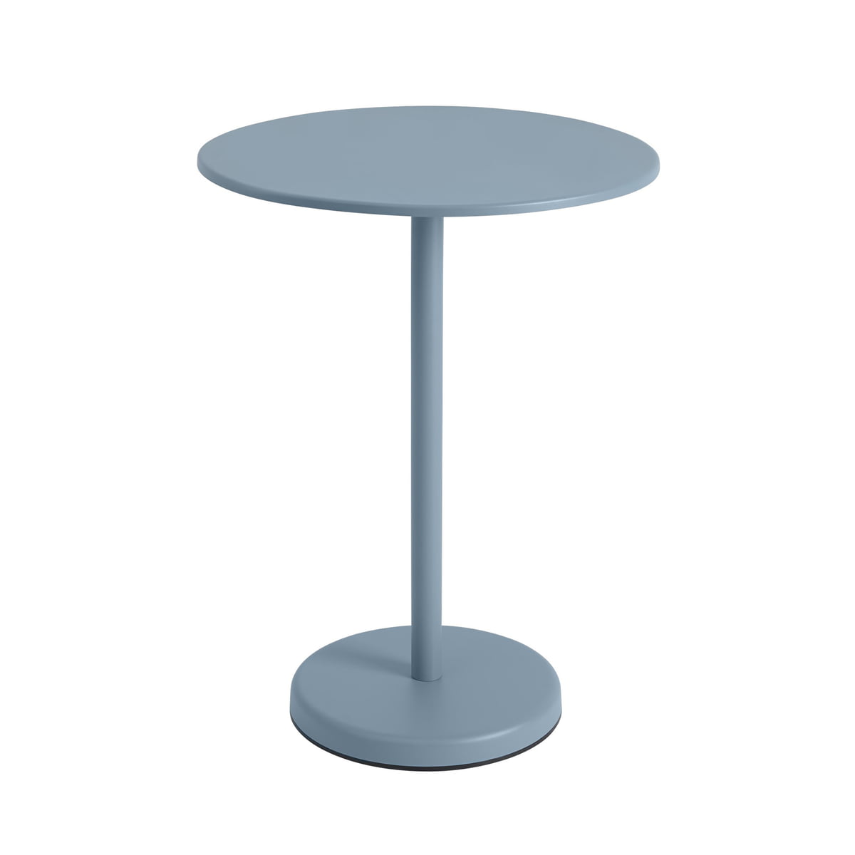 Muuto – Linear Steel Bistrotisch Outdoor, Ø 70 x H 95 cm, hellblau