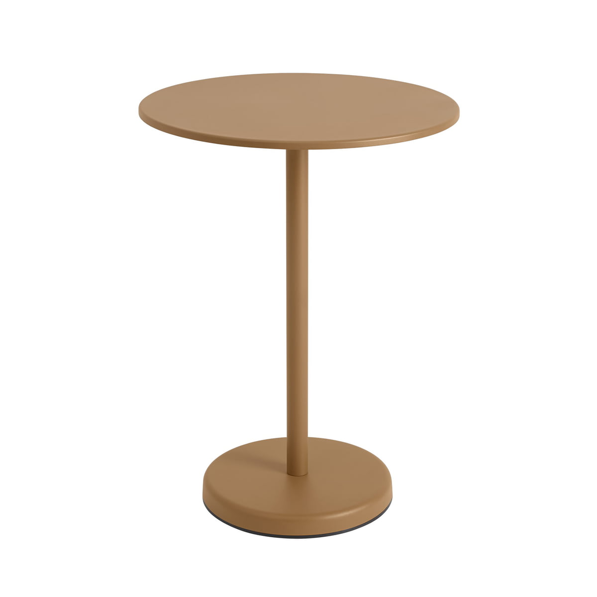 Muuto – Linear Steel Bistrotisch Outdoor, Ø 70 x H 95 cm, burnt orange