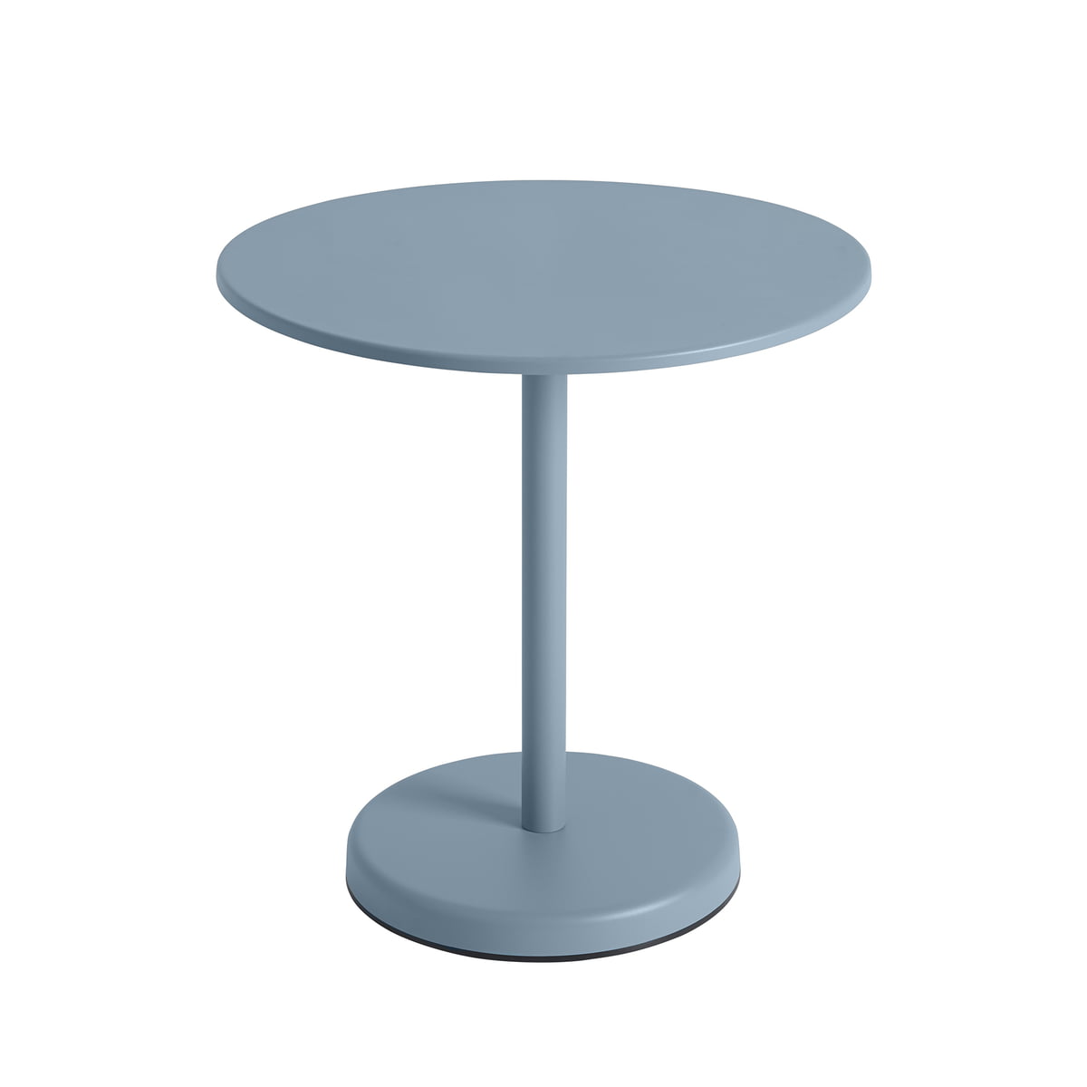 Muuto – Linear Steel Bistrotisch Outdoor, Ø 70 x H 73 cm, hellblau
