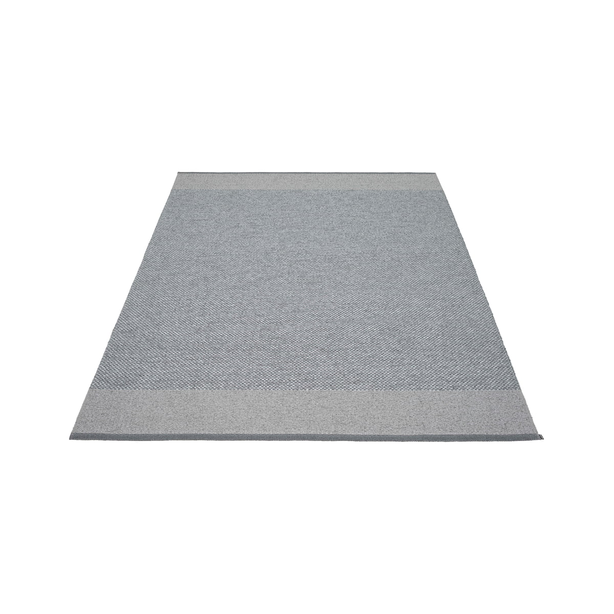 Pappelina – Edit Teppich, 140 x 200 cm, granit / grey / grey metallic