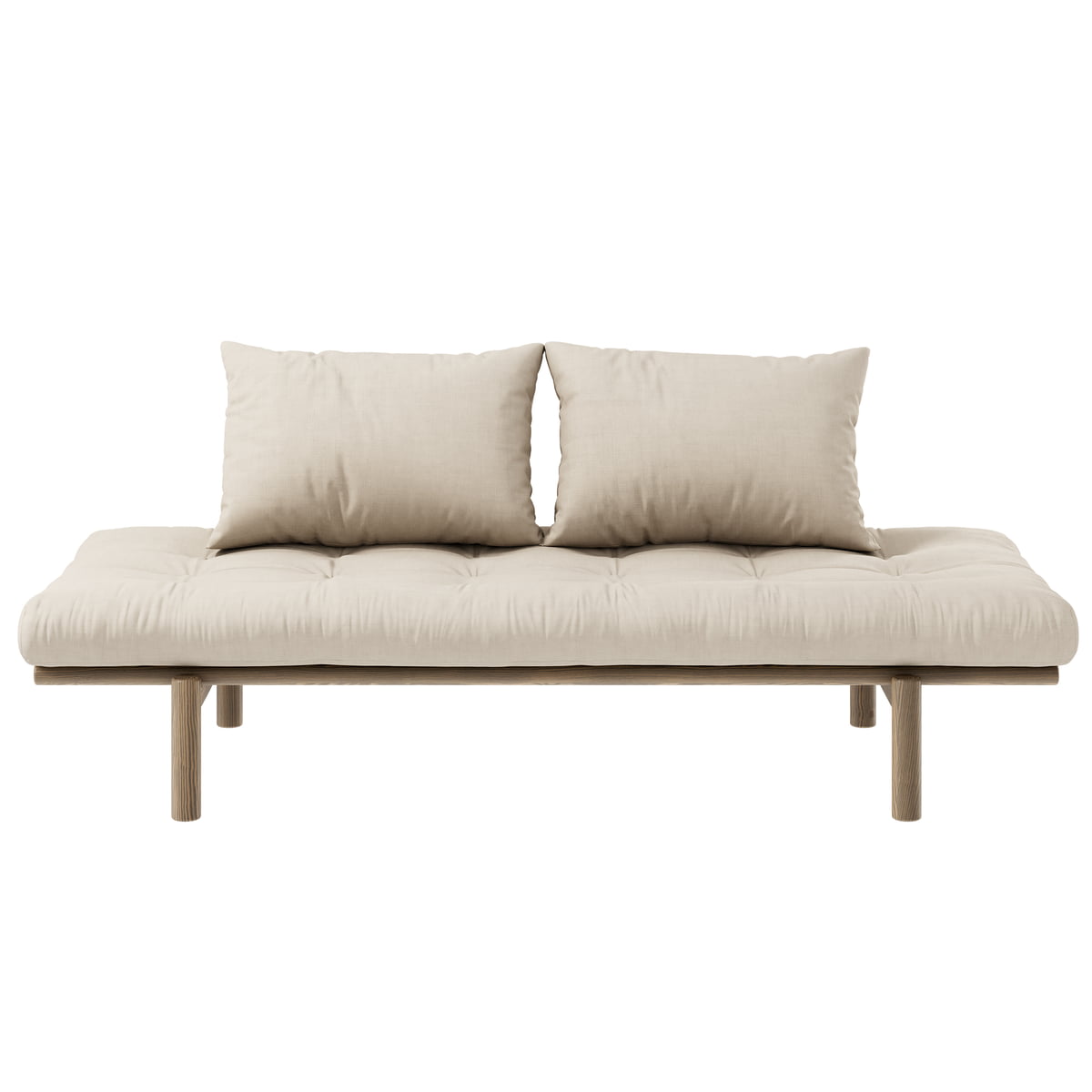 Karup Design – Pace Daybed, Kiefer carobbraun / beige (747)