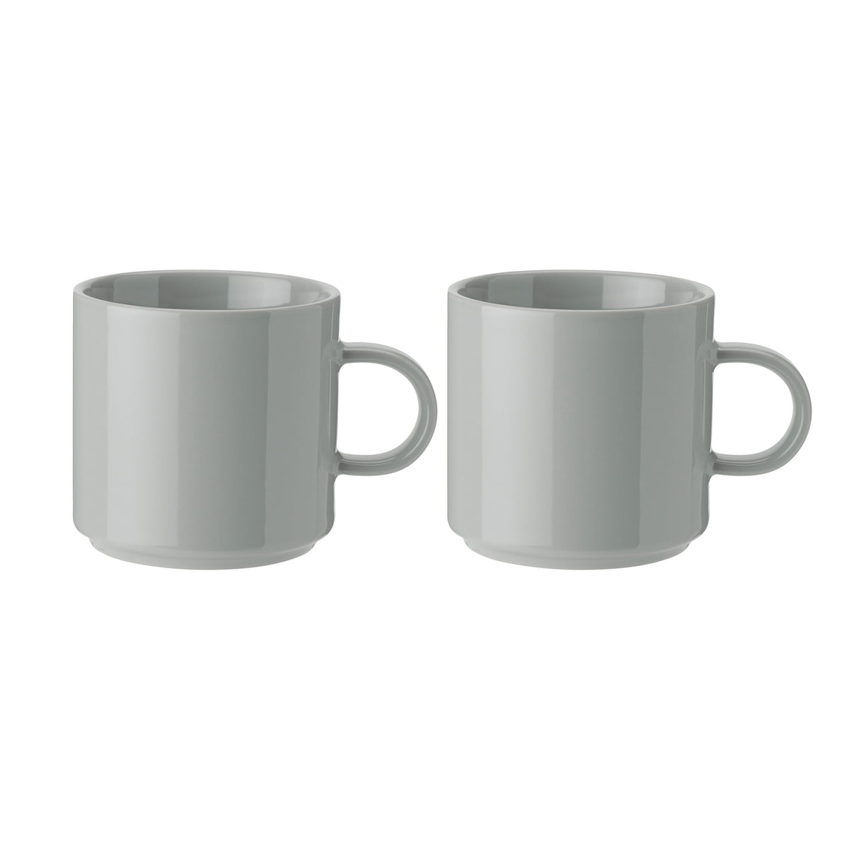 Stelton – Kaffee Tasse, hellgrau (2er-Set)