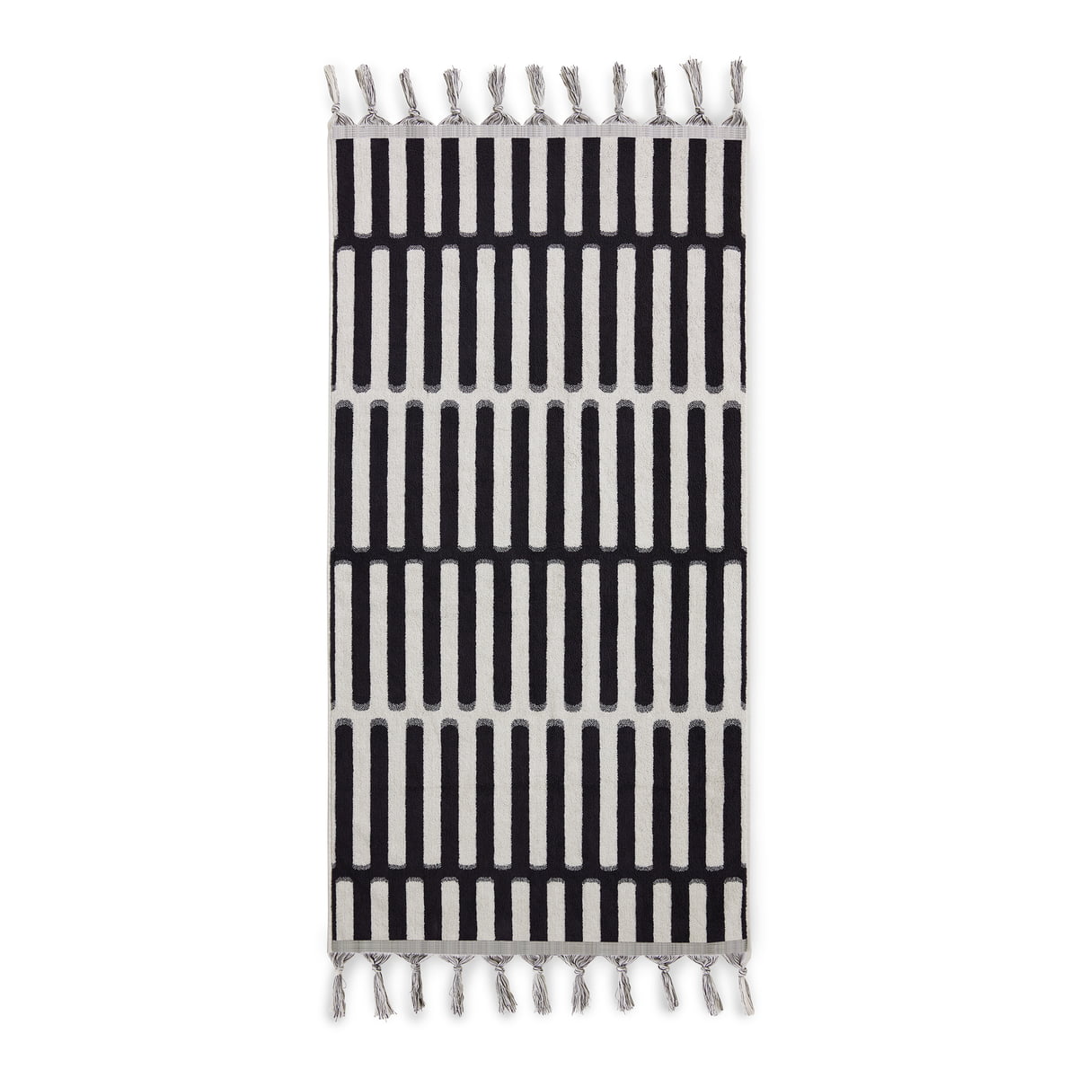 HKliving – 1965 Badetuch, 70 x 140 cm, schwarz / weiß