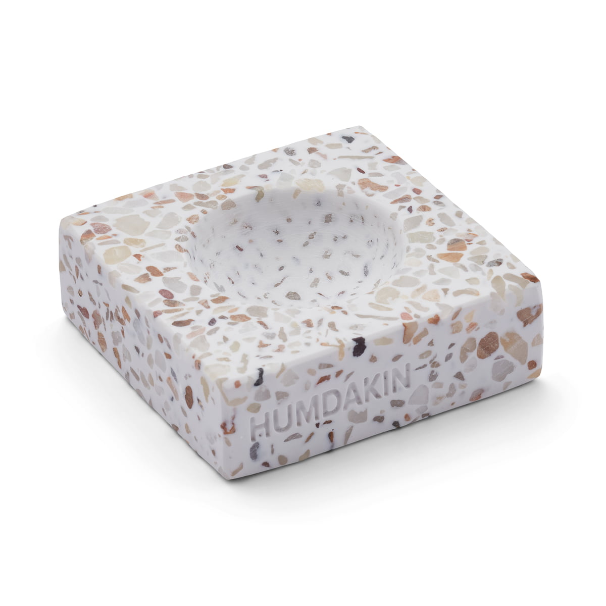 Humdakin – Terrazzo Eierbecher, 6 x 6 cm, rot / beige