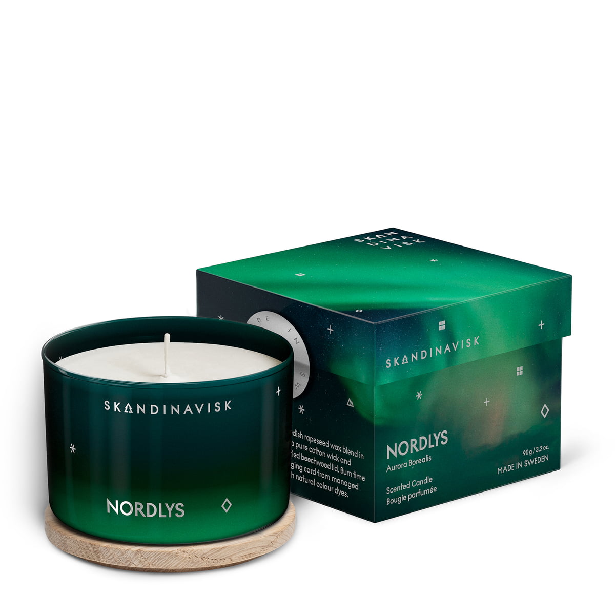 Skandinavisk – Duftkerze mit Deckel Ø 8 cm, Nordlys
