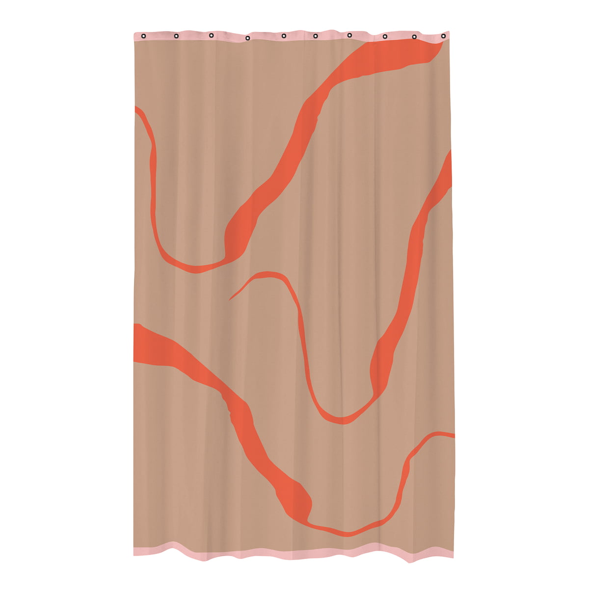 Mette Ditmer – Nova Arte Duschvorhang, latte / orange