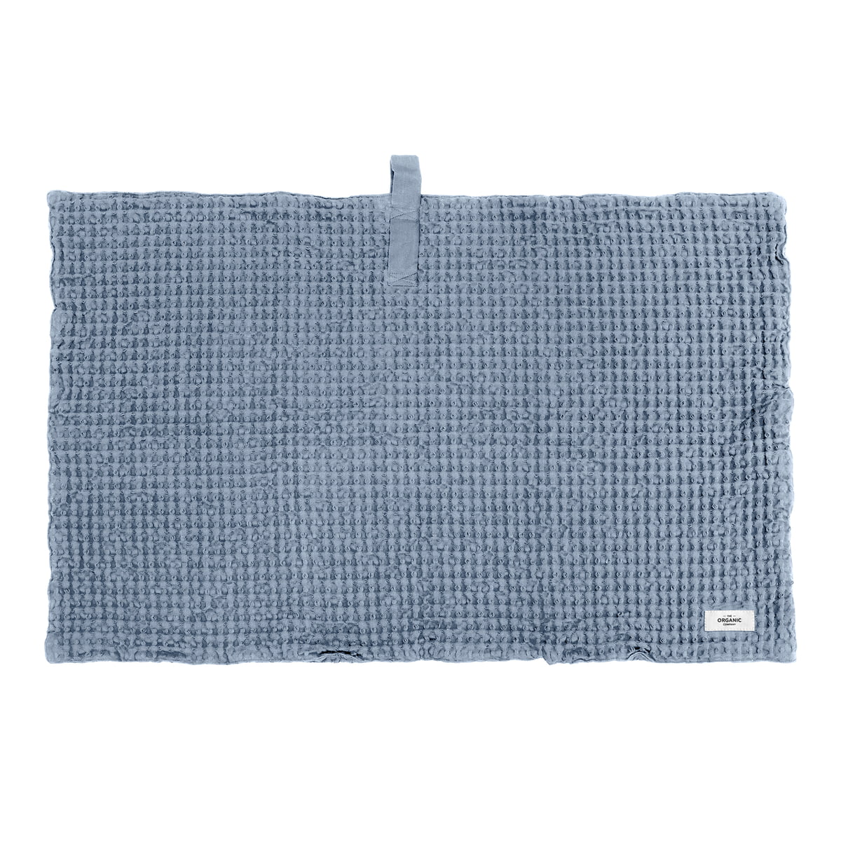The Organic Company – Big Waffle Badematte, 55 x 80 cm, grau blau