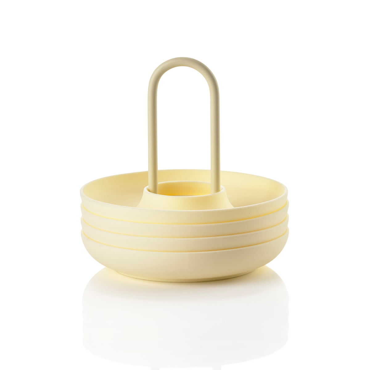 Zone Denmark – Singles Eierbecher mit Halter, limestone (4er-Set)
