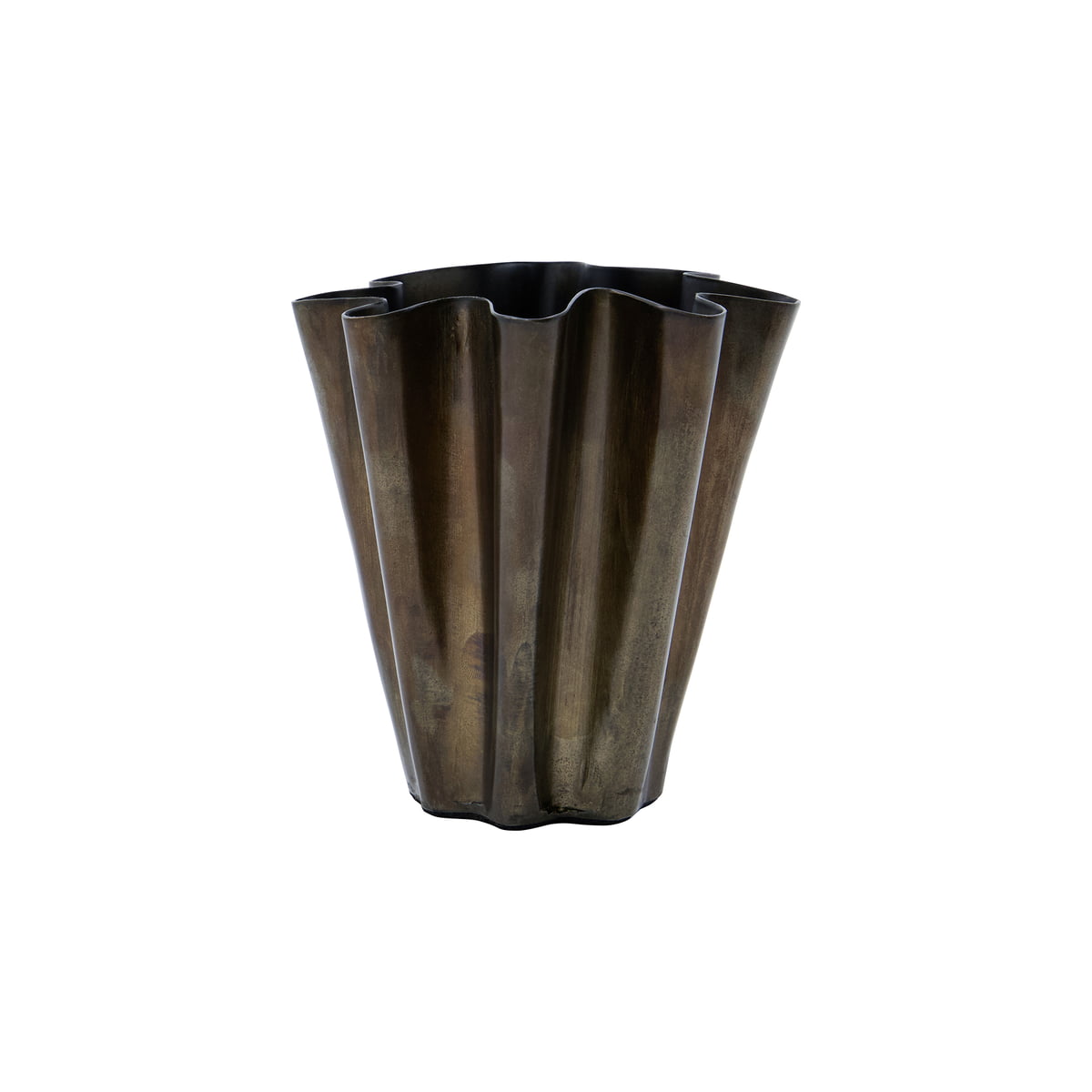 House Doctor – Flood Vase H 13 x Ø 12.5 cm, antikbraun