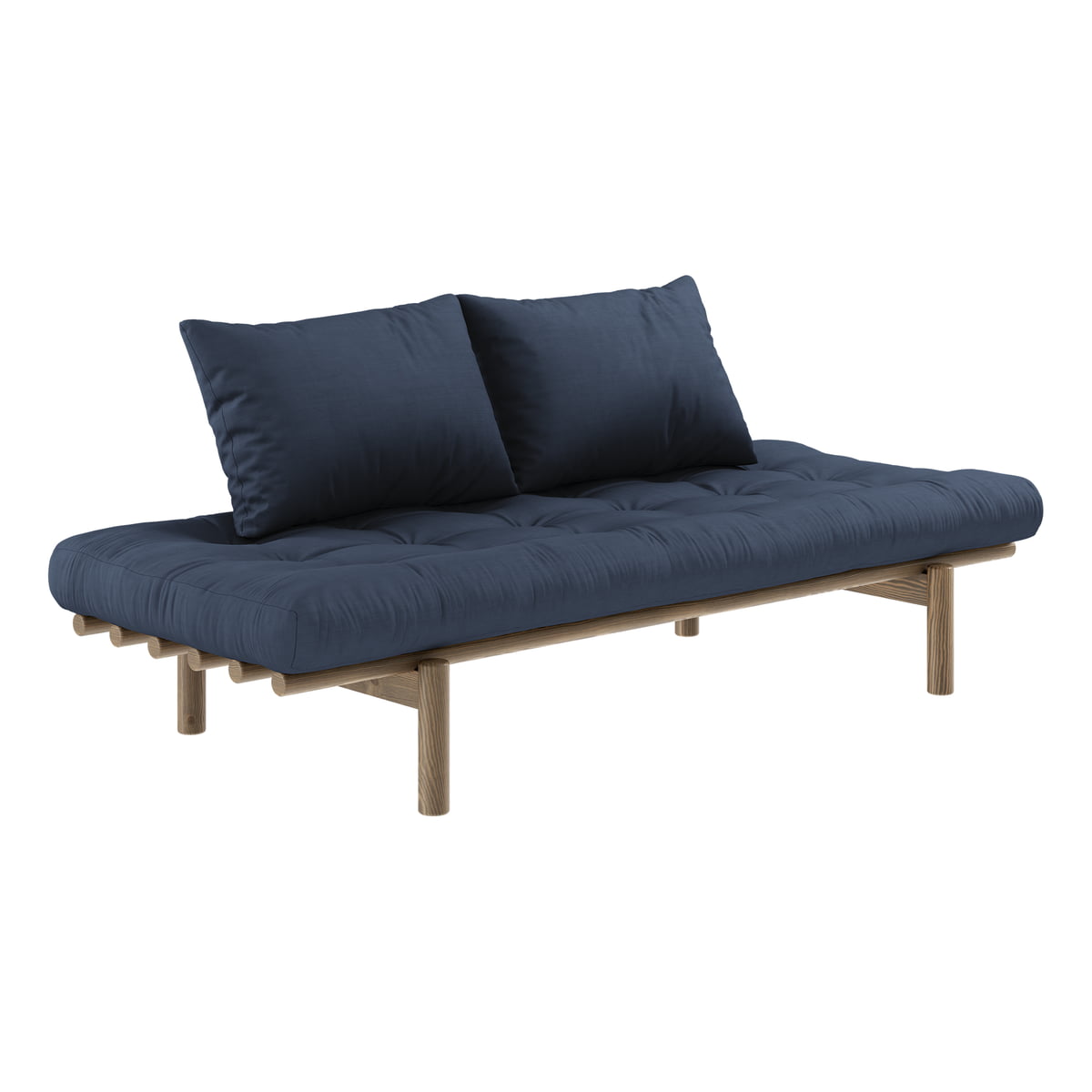 Karup Design – Pace Daybed, Kiefer carbonbraun / blau