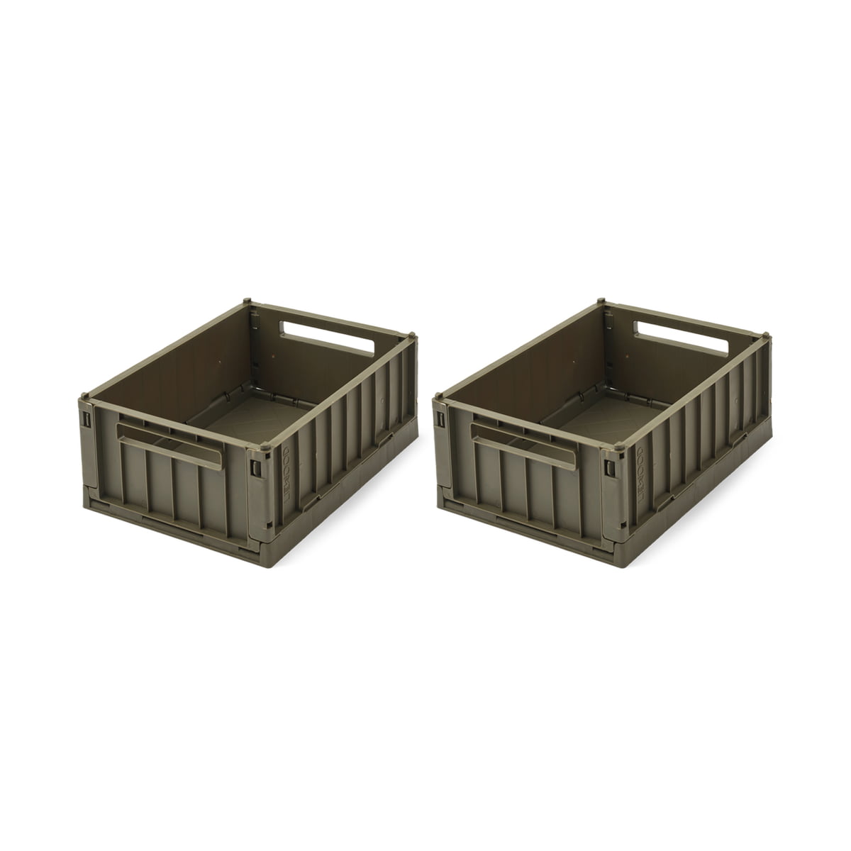 LIEWOOD – Weston Aufbewahrungsbox, 25 x 18 x 9,5 cm, army brown (2er-Set)