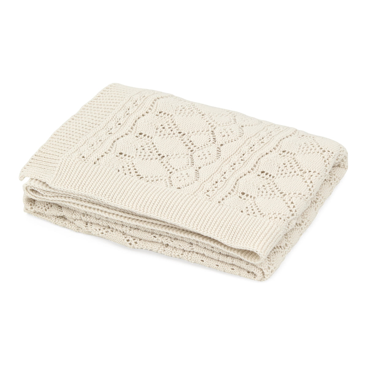 Cam Cam Copenhagen – Pointelle Strick Babydecke, off-white