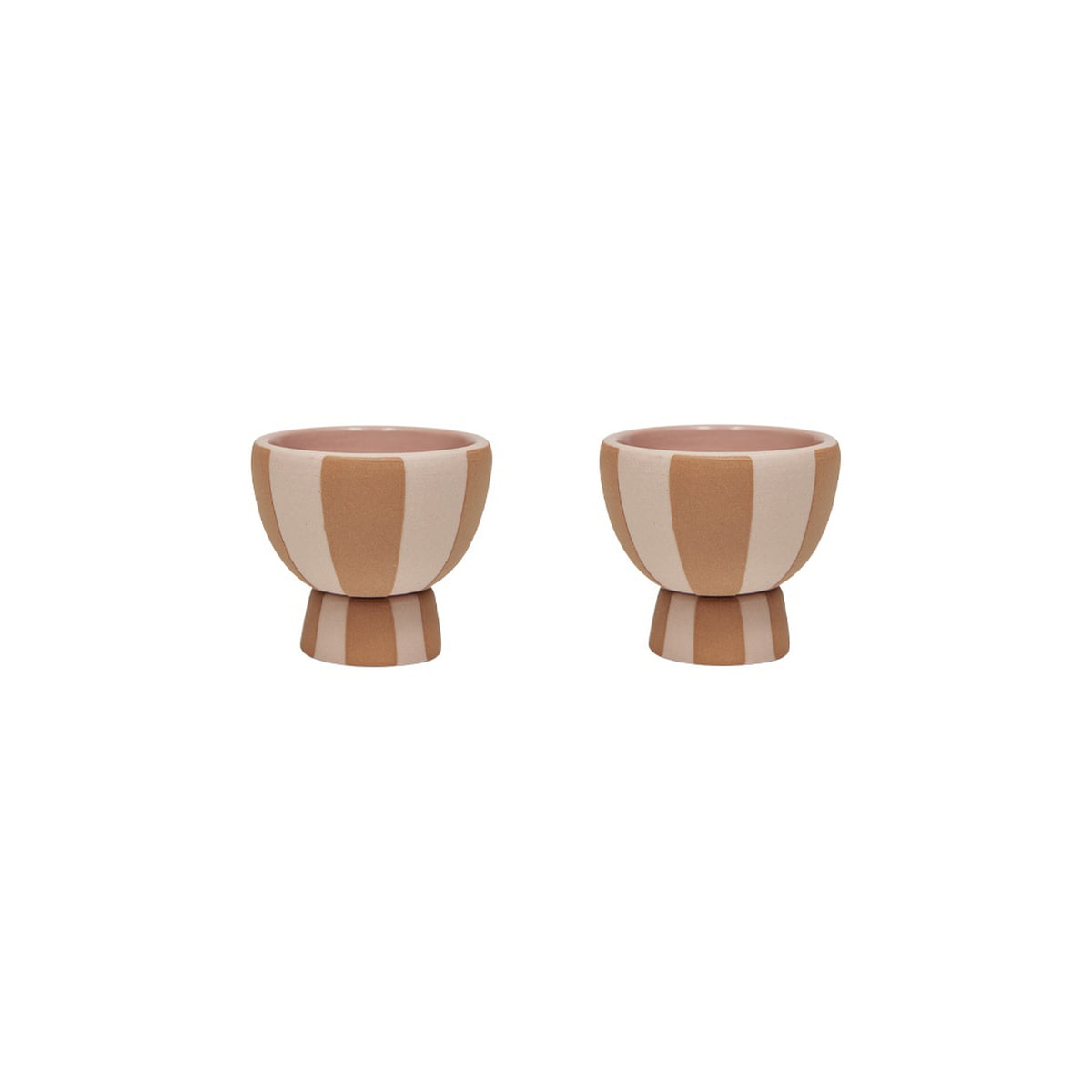 OYOY – Toppu Eierbecher, caramel / rose (2er-Set)