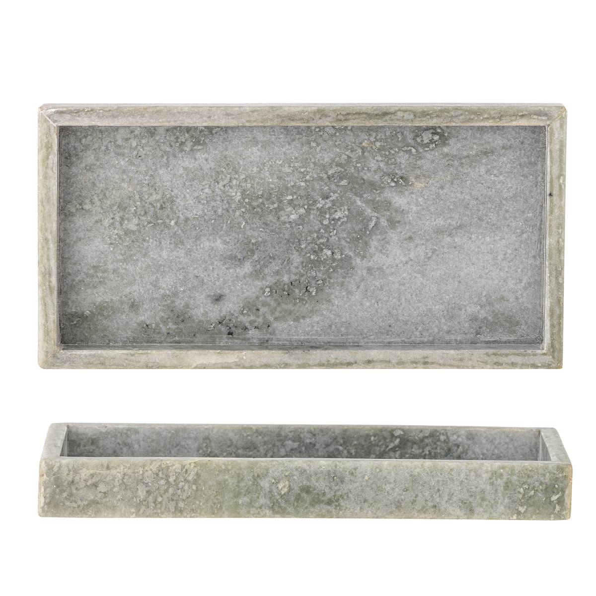Bloomingville – Majsa Tablett, 25,5 x 3 x 12,5 cm, Mamor grün