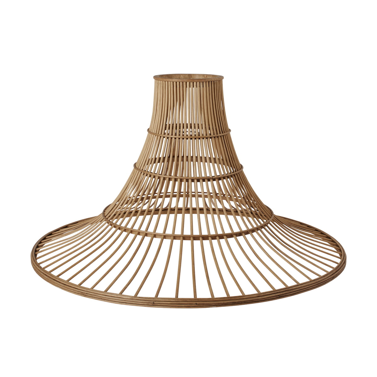 Broste Copenhagen – Ciba Lampenschirm, Ø 70 cm x H 40 cm, Bambus natur