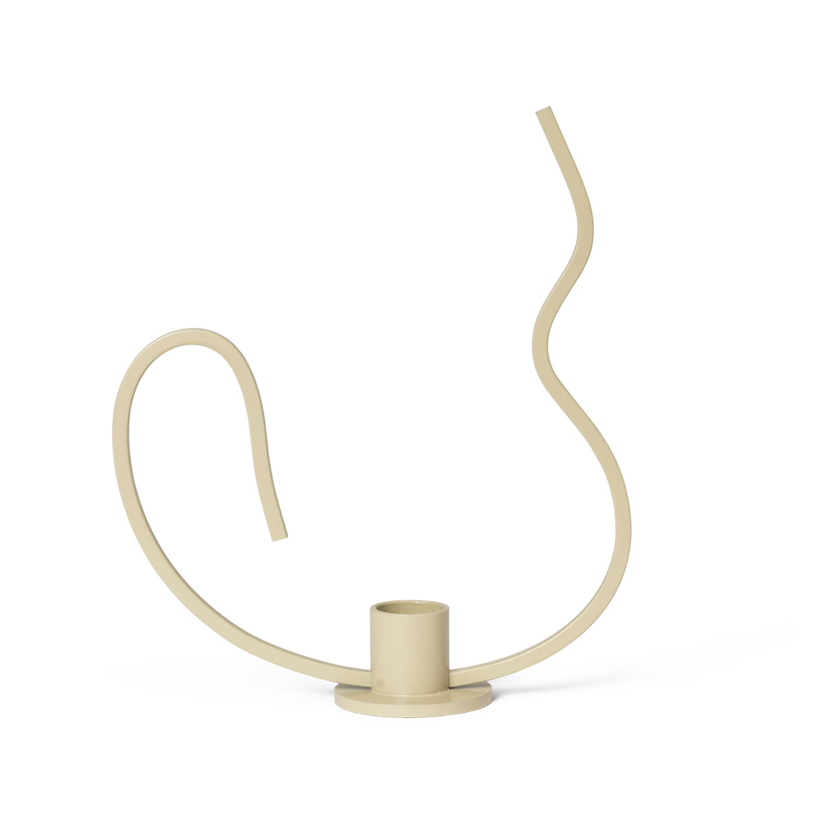 Ferm Living – Valse Kerzenständer niedrig, cashmere